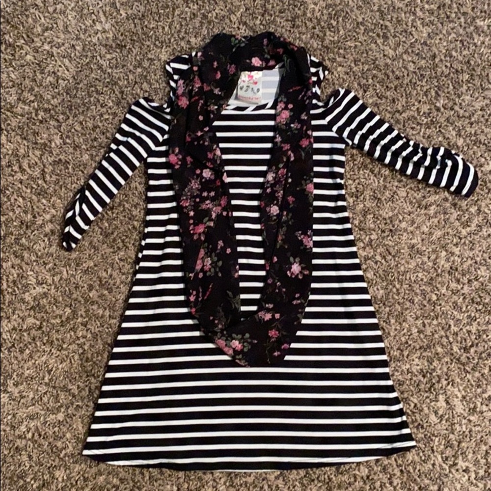 Girls striped dress